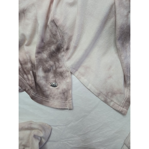 American Eagle Cold Shoulder Tie Dye Top Small Soft Stretch Boho Casual - Picture 8 of 9